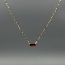 Load image into Gallery viewer, Baguette Birthstone Necklace - Gold
