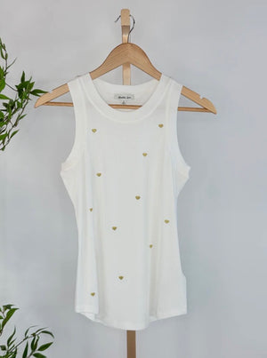 White/Gold Heart