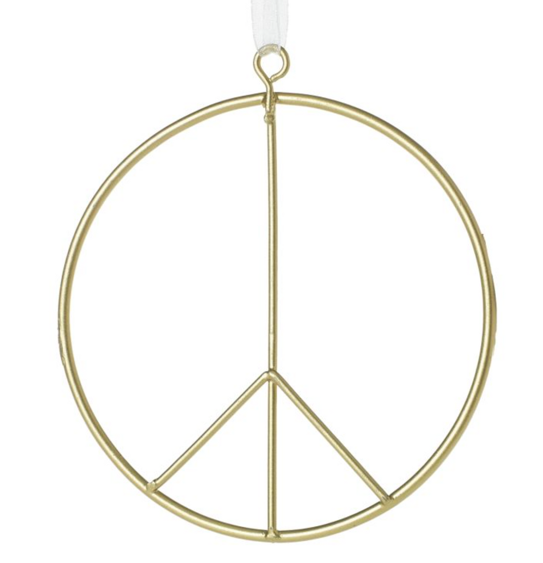 Brass Peace Ornament