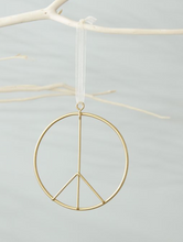 Load image into Gallery viewer, Brass Peace Ornament
