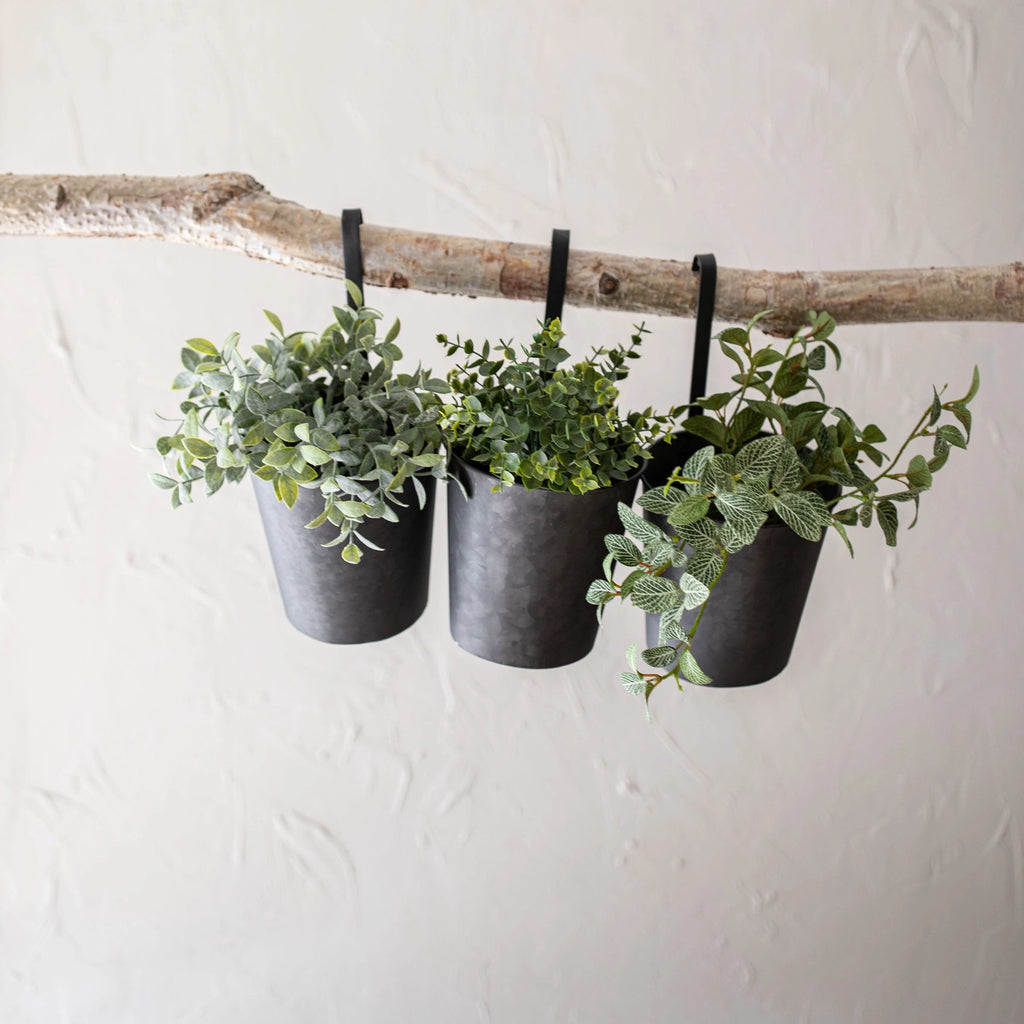galvanized metal hanging planter Galvanized Planter – Moxie Mercantile