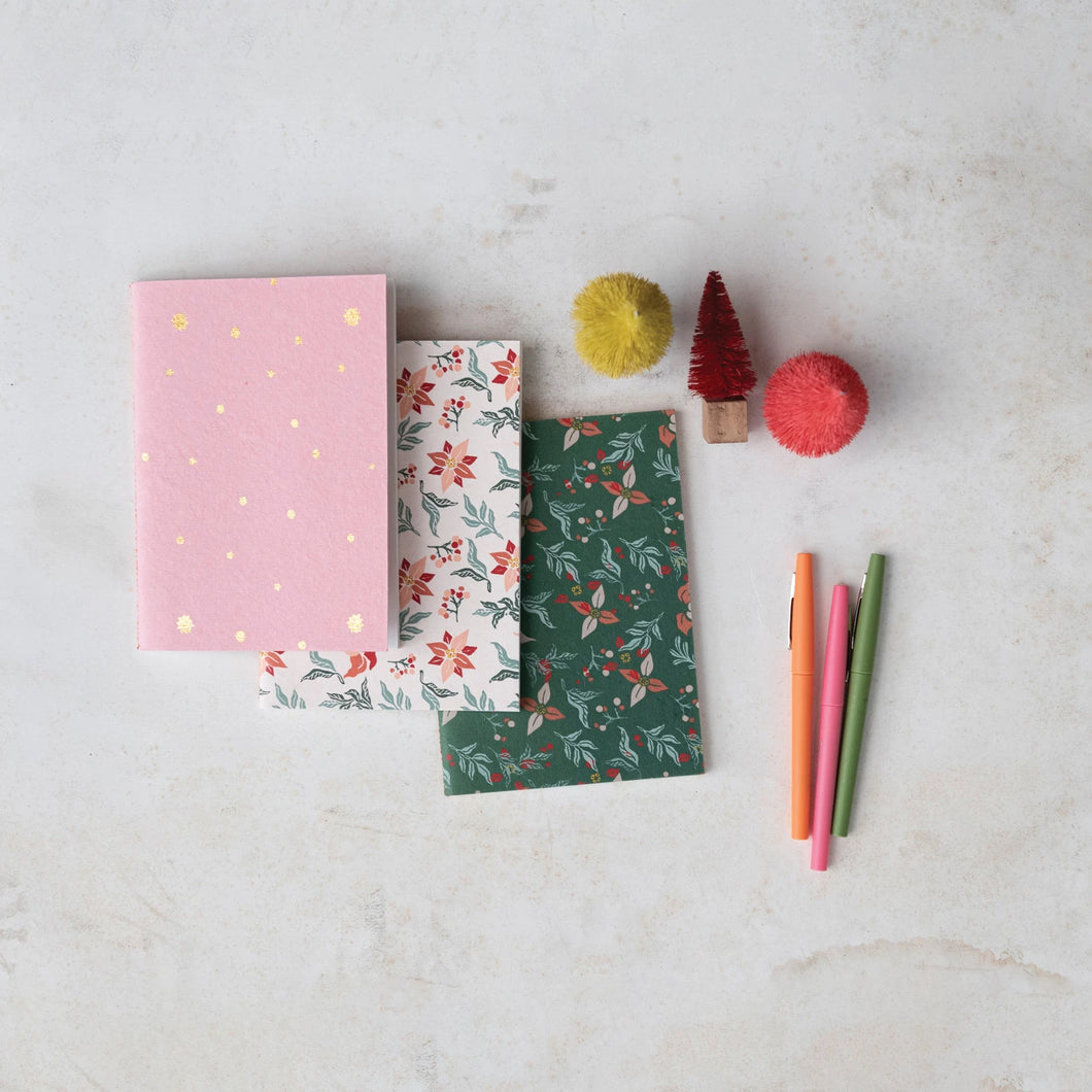 Recycled Paper Holiday Notebooks