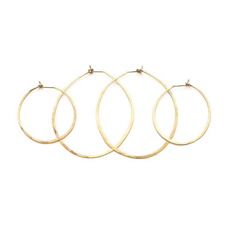 Hand Formed Hoops- Gold Fill 1.5