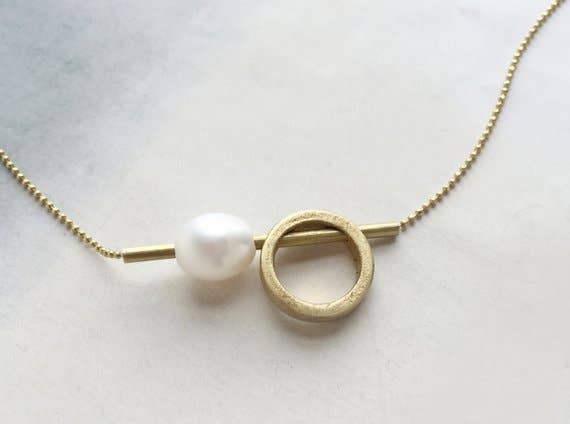 Architectural Pearl Necklace