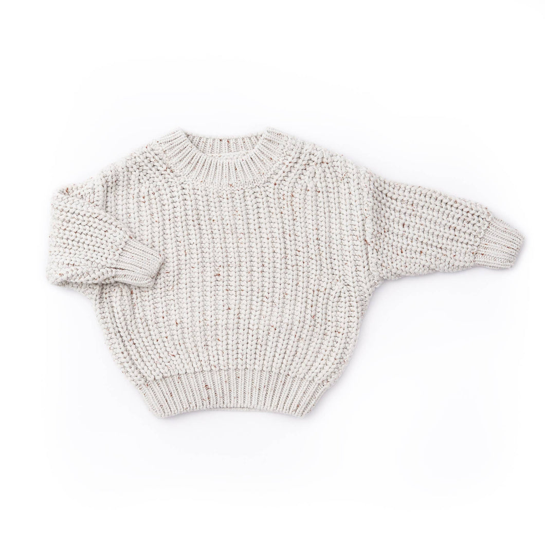 Organic Cotton Chunky Knit Sweater - Shell