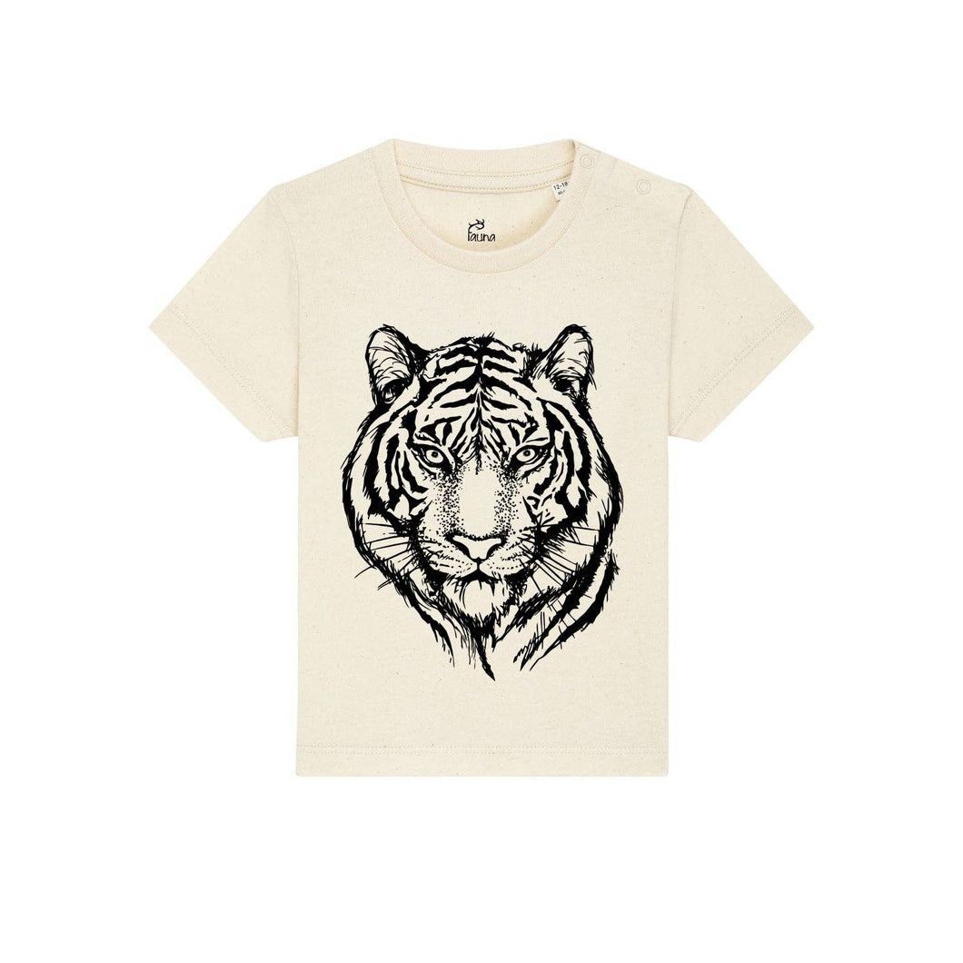Organic Cotton Kids T-Shirt | Natural Tiger