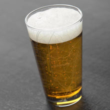 Load image into Gallery viewer, Etched Map Pint Glass
